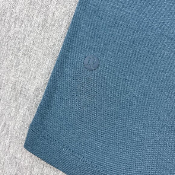 Lululemon Evolution Polo Shirt Mens M (Estimated) Blue Short Sleeve Stretch - Picture 5 of 8